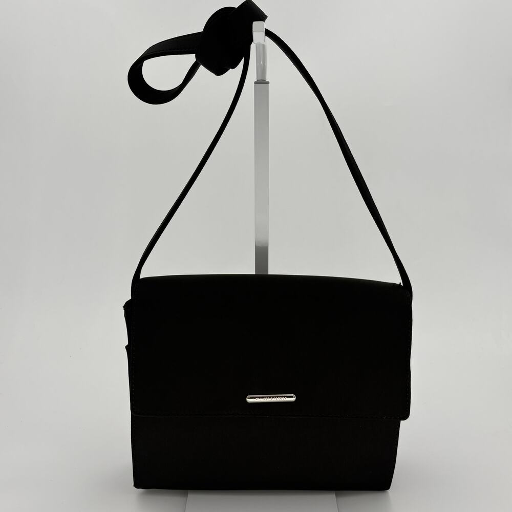 Vintage Hillard Hanson Black Messenger Shoulder Bag Y2K Aesthetic Mini Tech